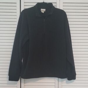 Sahalie Women's Black Zip-Up Fleece Sweater